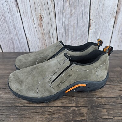 Merrell Jungle Moc Kids Slip On Hiking Shoe Size 1.5 M Gunsmoke (VGC) Worn Once