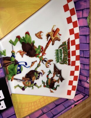TMNT Teenage Mutant Ninja Turtles Mutant Mayhem Pizza Shaped Plate