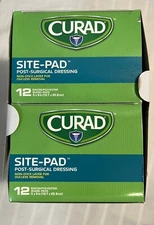 (2PK) Curad Site-Pad Post Surgical Dressings 5" x 9" 12 Count 080196305028VL