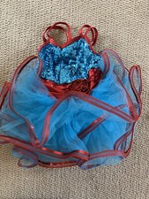 Weissman Blue Red Sequin Glitter Tutu Dance Dress Costume Child's Small SC
