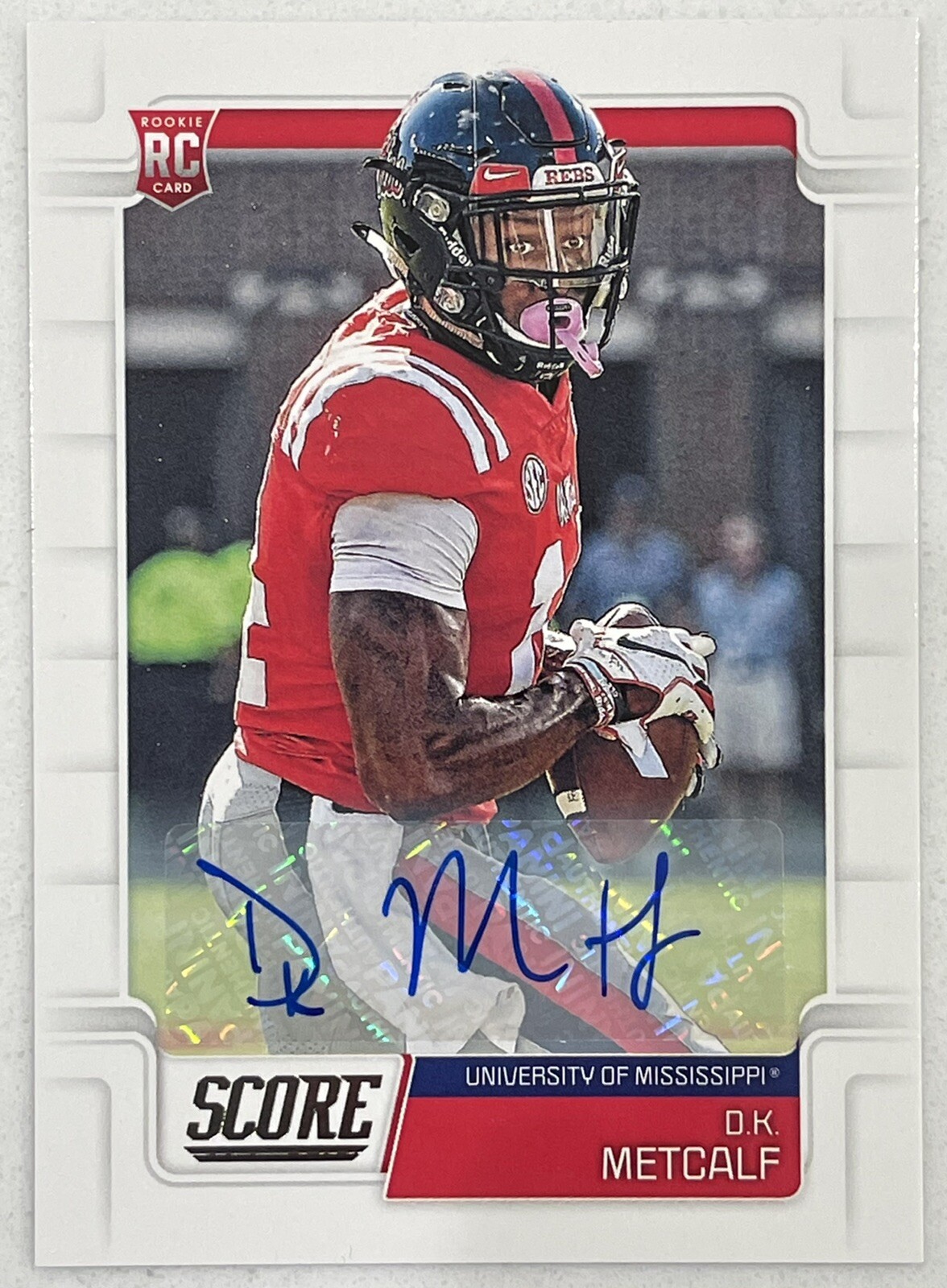 2019 Score DK Metcalf Auto Gem Mint Condition