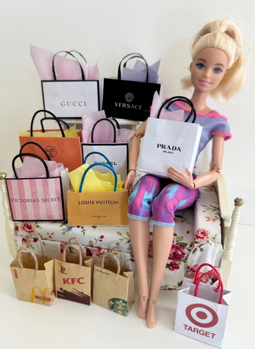 Pcs Lot set handmade barbi brand shopping mall paper bag fashion fast food