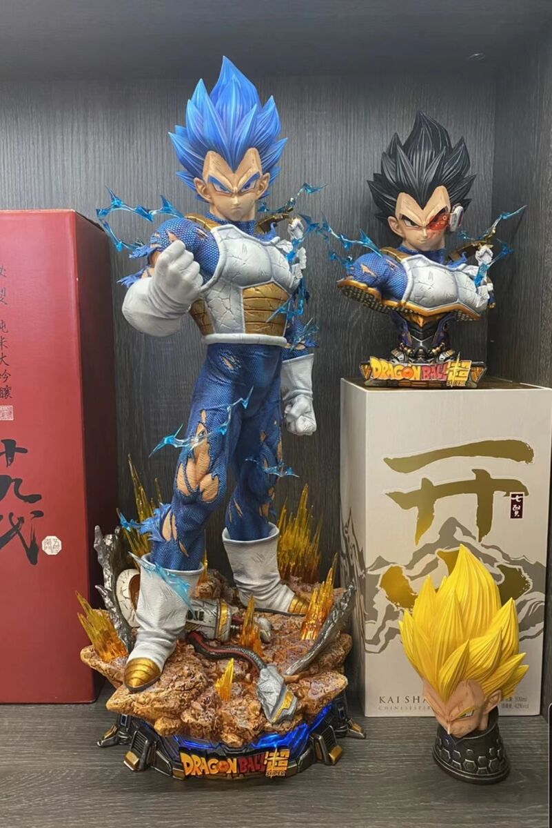 LX Studio DragonBall DBZ 1/4 Blue Vegeta GK 3 Heads Resin LX Studio DragonBall DBZ 1/4 Blue Vegeta GK 3 Heads Resin