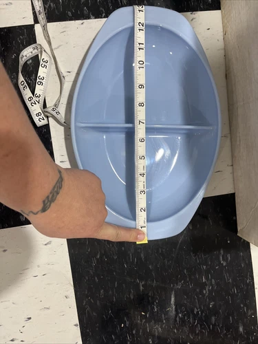 Vintage PYREX Delphite Blue 1 1/2 Qt Divided Serving Dish #1063