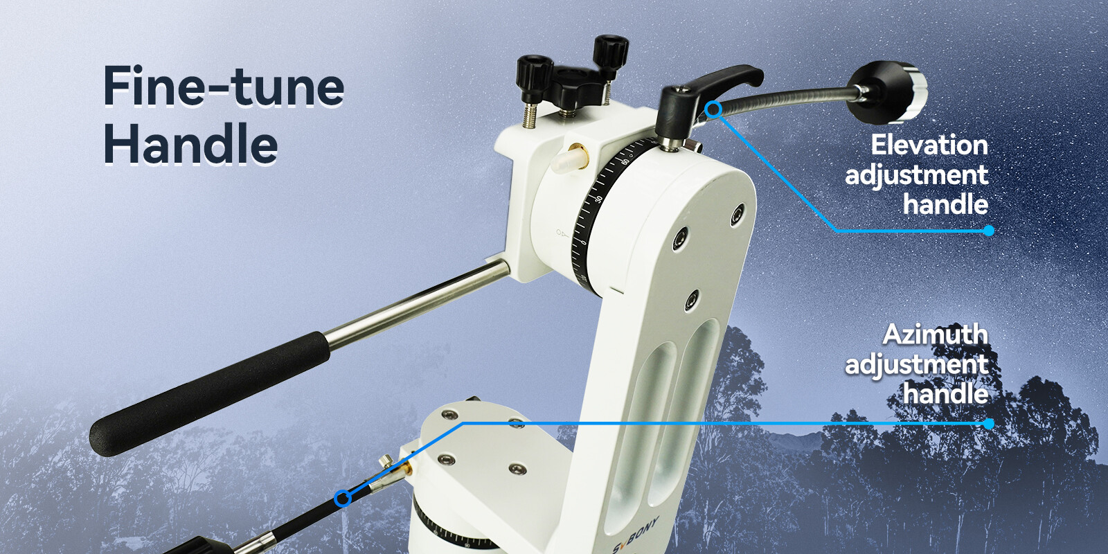 Vtt Tout Suspendu Support Télescope Alt-azimut SVBONY SV225 Mini - Charge 5 Kg - Avec Trépied - Neuf Alt-azimut SV225 Mini