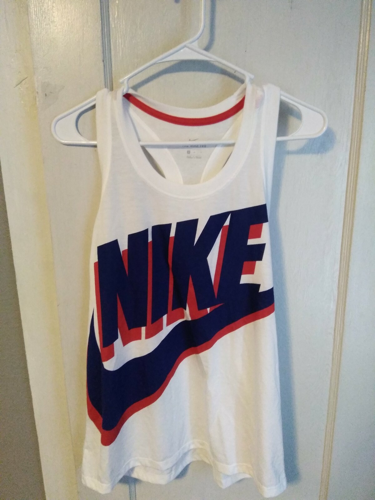red white and blue nike tank top