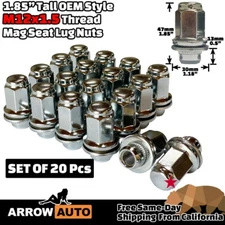 20x Extra Long Chrome M12x1.5 OEM Factory Style Mag Seat Lug Nuts Fit Jaguar