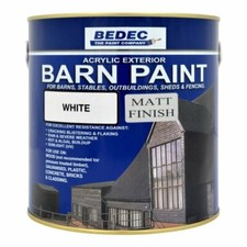 BEDEC BARN PAINT MATT BLACK / WHITE 2.5L / 5L