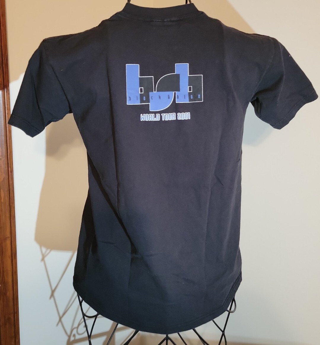 Vtg 2001 Back Street Boys World Tour Black & Blue Tshirt