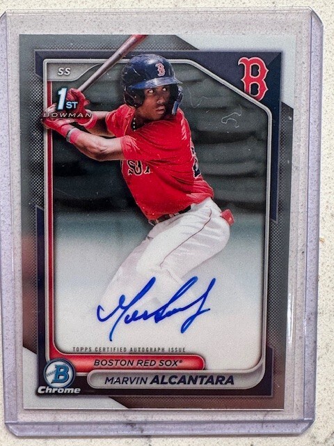2024 Bowman Chrome Marvin Alcantara 1st Auto #CPA-MA Red Sox Mint