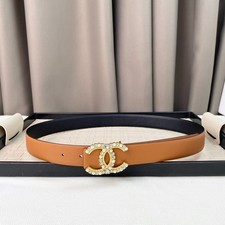 NEW REVERSIBLE CHanel Leather women Belt