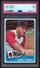 1965 Topps #145 Luis Tiant RC PSA 7 CENTERED & UNDER GRADED
