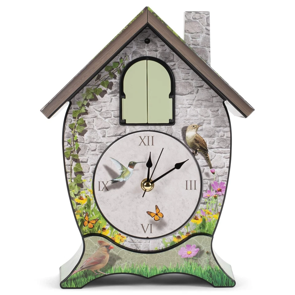 Mark Feldstein Garden Cottage Singing Cardinal Tabletop Wall Sound Cuckoo Clo... - Image 3 of 4