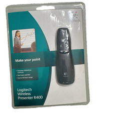 Logitech R400 Laser Presentation Remote Control Black - New Sealed
