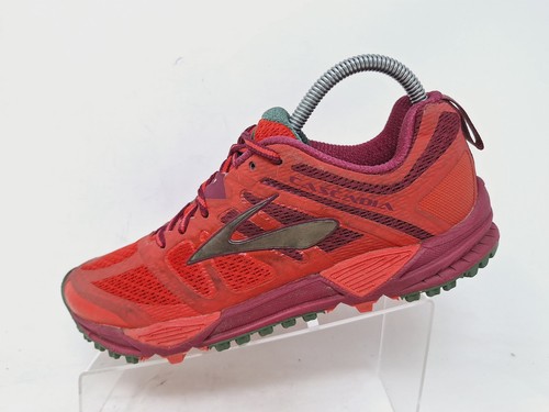 Brooks Women Red Cascadia 11 Sz 8.5 M Running Athletic Sneaker Shoes Lace Up - Picture 2 of 9