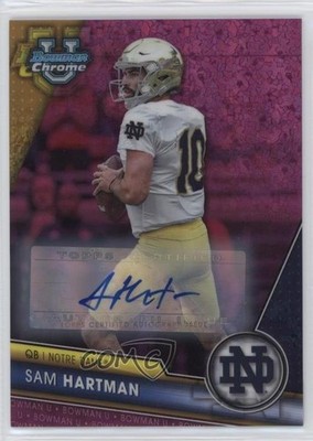2023 Bowman U Chrome Fuchsia Mini-Diamond Refractor /150 Sam Hartman Auto 0f5t