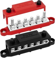 Barra Bus 275A 12V Bloque de Distribución de Energía Barra Bus Audio Coche 6 x 5/16" (M8)