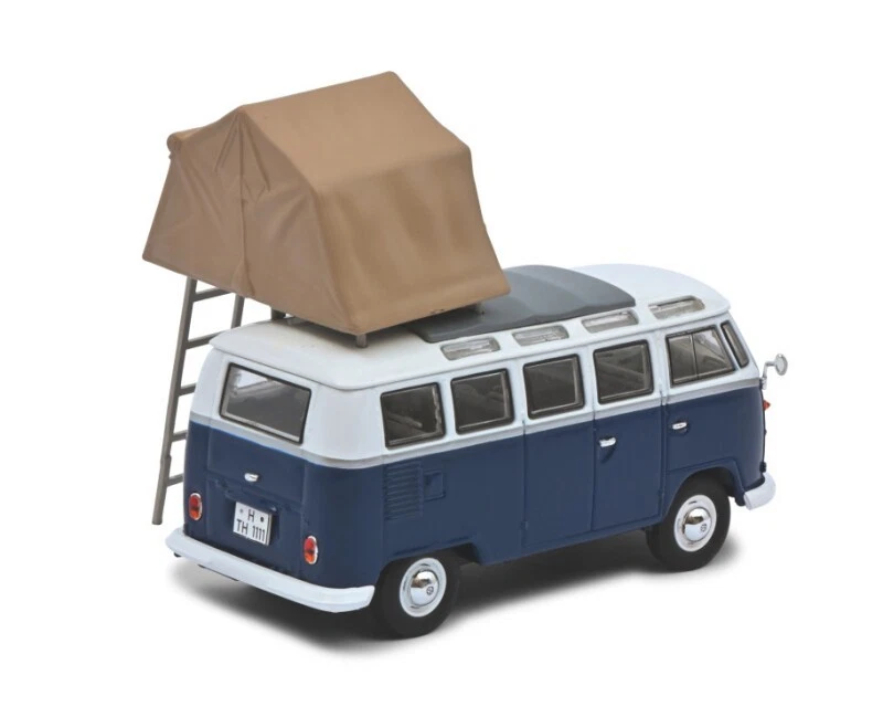 Schuco 1:43 Volkswagen VW T1 Bus Camping Bus Alloy automodell with Tent - Bild 3 von 3