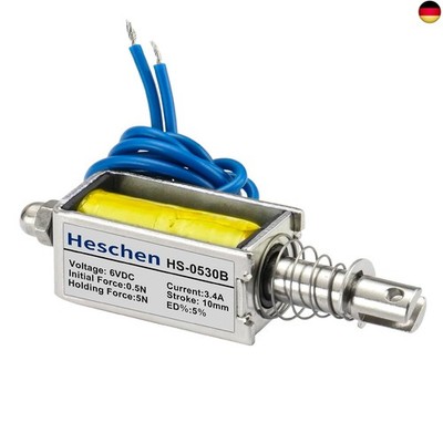 Gleichstromm elektromagnet, Push Pull Typ, HS-0530B, DC6V 3.4A, 10mm Schlag, Anf