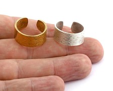 Brushed Adjustable Ring Raw brass 20mm 19 mm 9US inner size 2419 ring ring20
