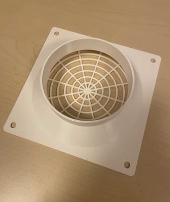 Adapter for AC Infinity Fan to 4  Dryer Duct   100% Solid Polycarbonate   Made i