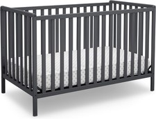 Heartland 4-in-1 Convertible Crib - Greenguard Gold Certified Charcoal Grey