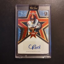 #1/3 Chris Rodriguez Rare Rookie Auto 2023 Wild Card Mania Kentucky Commanders. rookie card picture