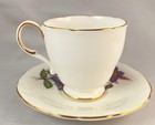 10 Paragon Demitasse Cups & Saucers Purple 4-Petal Clematis 1960s MINT Condition — photo 5