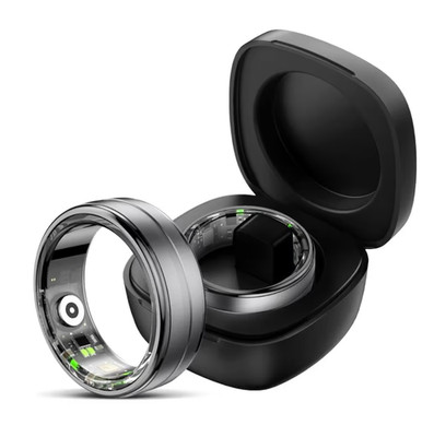Fitness Smart Ring schwarz Gr. 12 Herzfrequenz, SpO2, Schlaftracker, wasserdicht