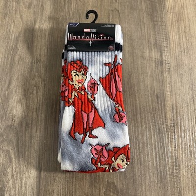 Wanda Vision Socks Disney Crew Socks Marvel Studios Size 6-12 NWT