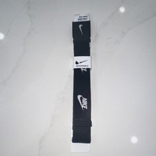 Nike Reversible Adjustable Black Web Belt Size 42 Men Buckle Logo