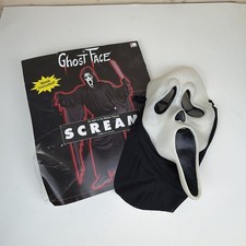 Vintage 1997 Kmart Ghost Face Scream Mask Adult Halloween Costume - MASK ONLY