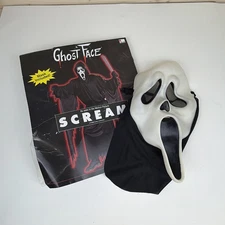 Vintage 1997 Kmart Ghost Face Scream Mask Adult Halloween Costume - MASK ONLY