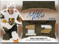 2021-22 UD The Cup Max Pacioretty Vegas Honorable Numbers Patch Auto SN# /12