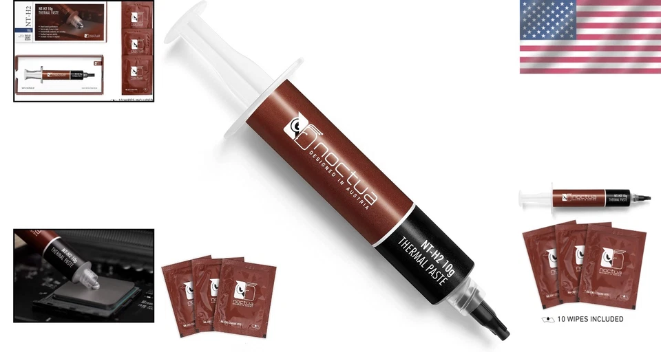 Efficient NT-H2 Thermal Compound 10g with 10 Cleaning Wipes for Optimal Cooling - Image 2 of 4