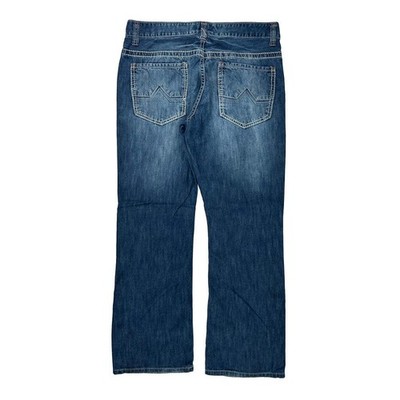 Markenlose Jeans mit Kontrastnähten - 34 W 30 L Blue Denim