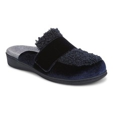 SALE  VIONIC Gemma II Mule Slippers New Full Size, Navy Blazer Velvet