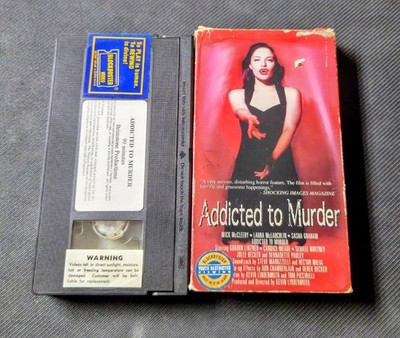 VHS Addicted To Murder Horror Rare Brimstone Blockbuster Rental 