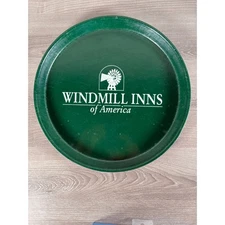 Vintage Windmill Inns of America Serving Tray – Green Camtray Cambro USA