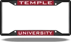 Temple University Black License Plate Frame