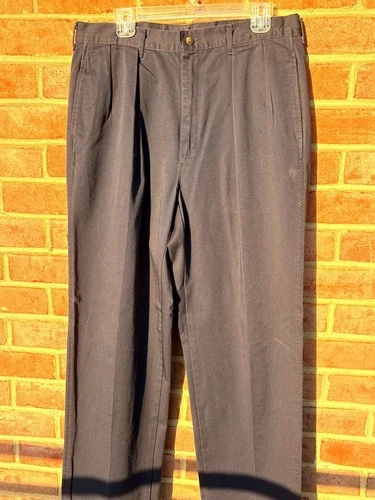 Vintage Polo Ralph Lauren Wide Leg Chinos Navy 35x30 Made in USA - product listing photo