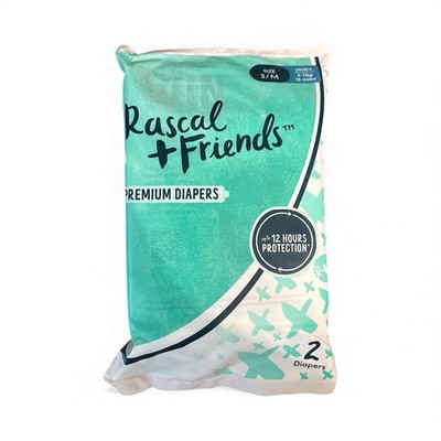 Rascal Friends Premium Case of 12 Individual 2 Count Packs Size 3