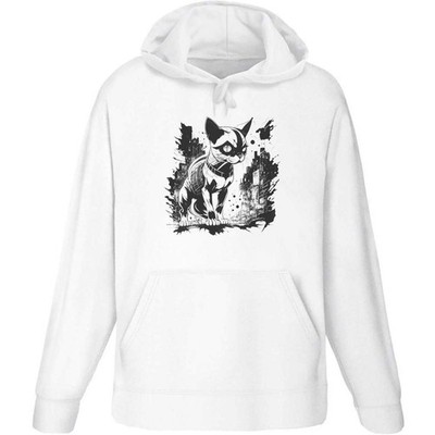Hoodie / Kapuzenpullover ''Electro Cat In Cyber Punk City'' für Erwachsene (HO043632)