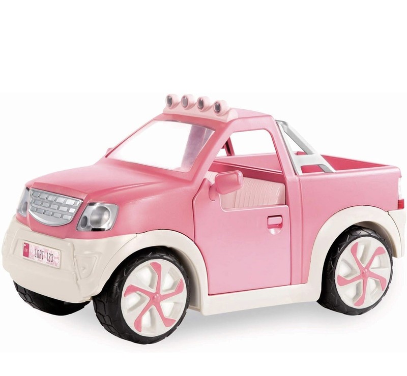 NEW- Lori – Pick – Up Truck for Mini Dolls – Pink Car 6-Inch Small
