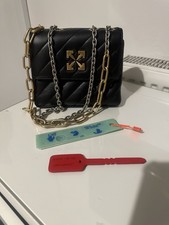 Off White Black Leather Jack Hammer 19 Bag