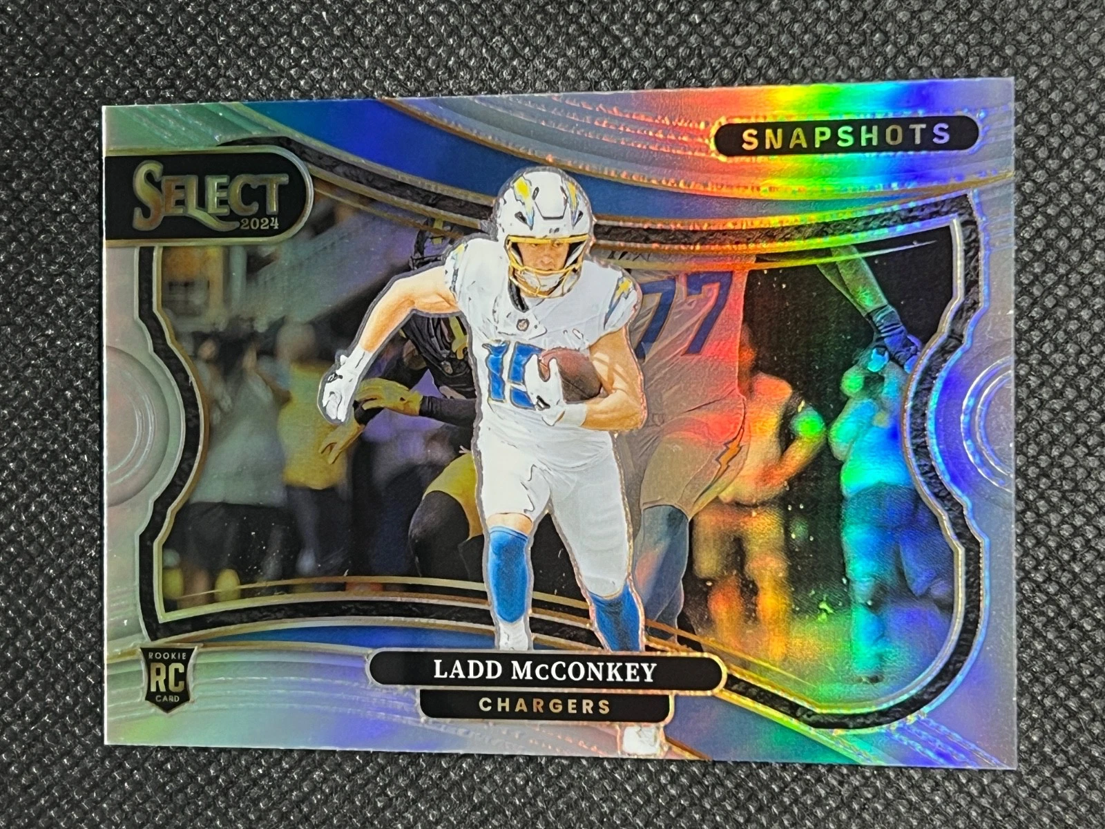 Ladd McConkey 2024 Select Silver Prizm Snapshots Rookie #12 Chargers