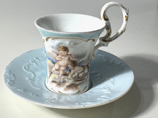 Antique Porcelain Demitasse Cup and Saucer Ch...