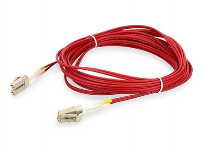 AddOn 3m LC to LC Red OM4 Duplex OFNR [Riser-Rated] Fiber Patch Cable