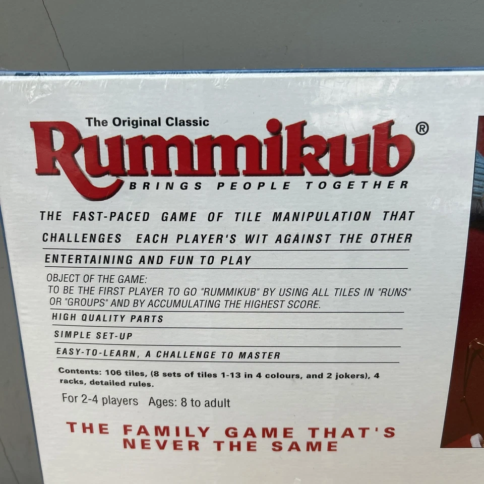 Vintage Goliath Rummikub Board Game The Original Classic Game 1995 New & Sealed - Image 3 of 4