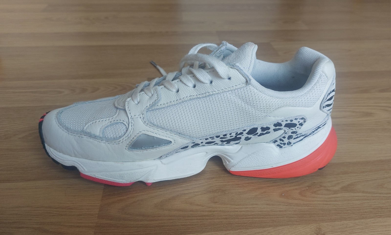 Rare Ecru Animal Print Adidas Falcon Trainers UK5 image 7